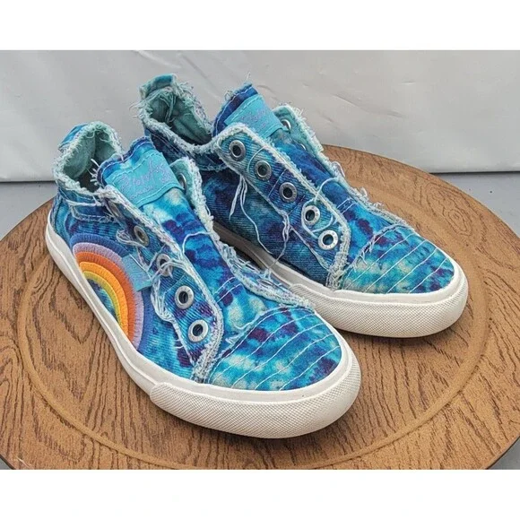 Blowfish Malibu Playwire-F-T Sneakers Blue Tie Dye Size 7 Slip-On - Picture 2 of 13